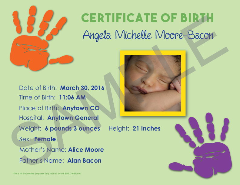 Birth Certificate Ordering & Mother's Worksheet Online - Baby's Background